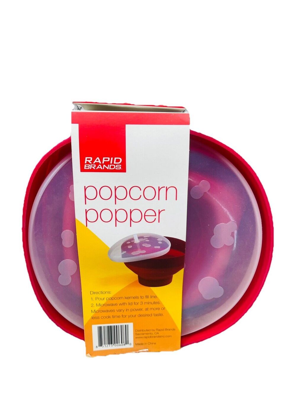 Rapid Brands Popcorn Popper Plastic Red Microwave In Minutes Kitchen Home